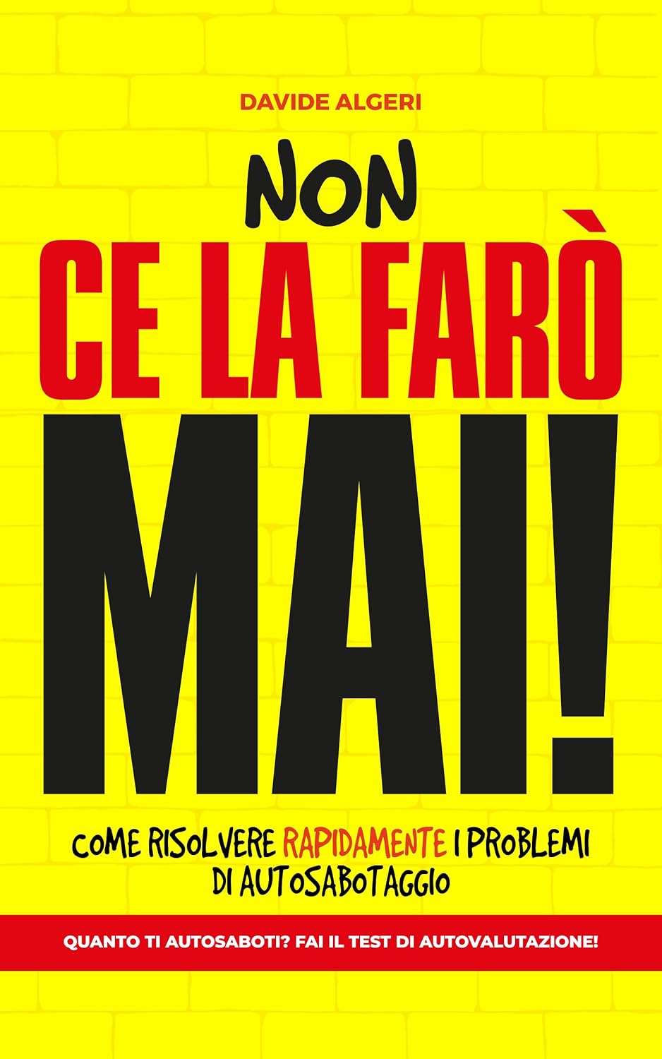 copertina libro Non ce la farò mai libro autostima autosabotaggio